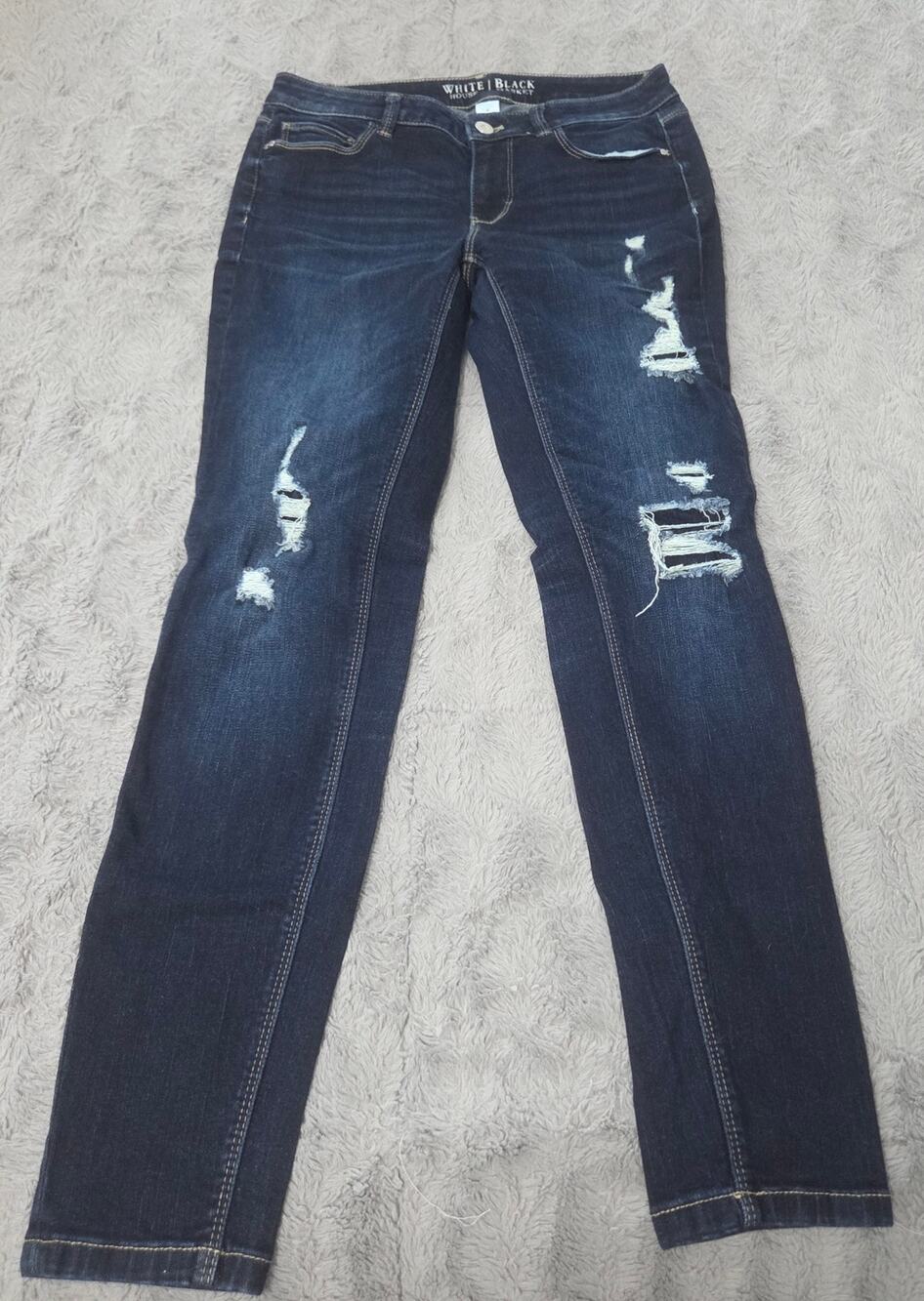White House Black Market Distressed Skinny Jeans Women's Size 4